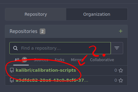 Git-Repository Liste